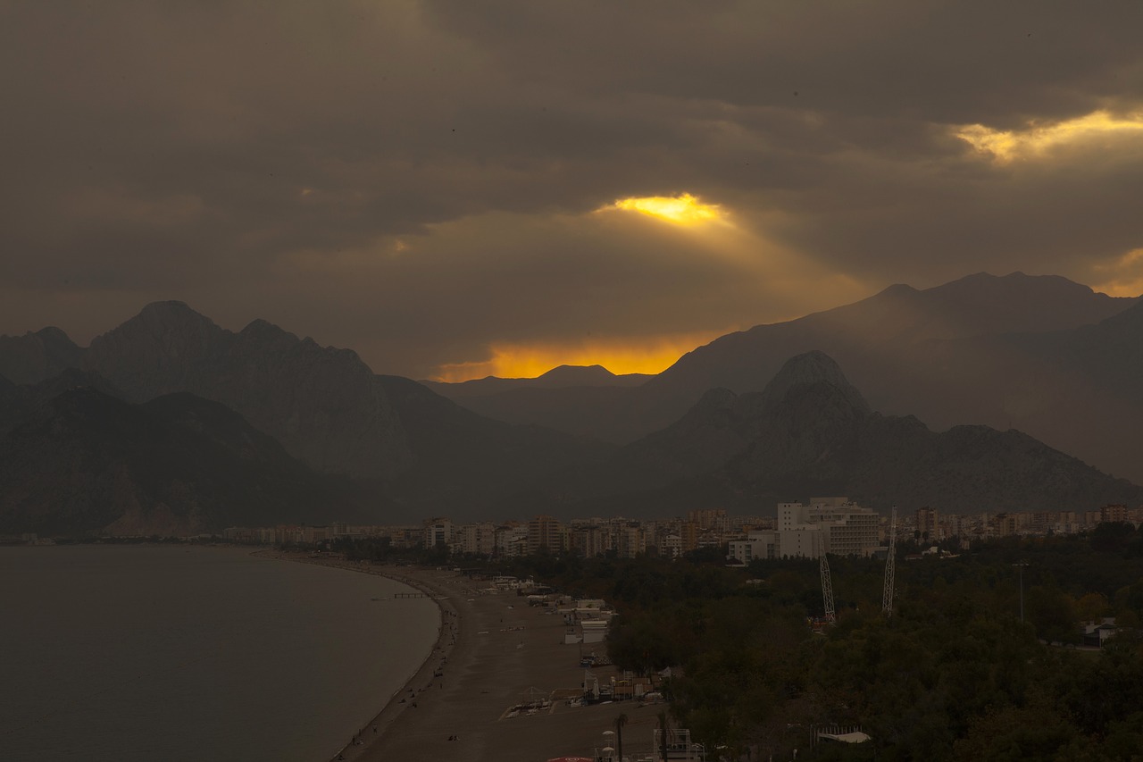 landscape mountain sunset free photo