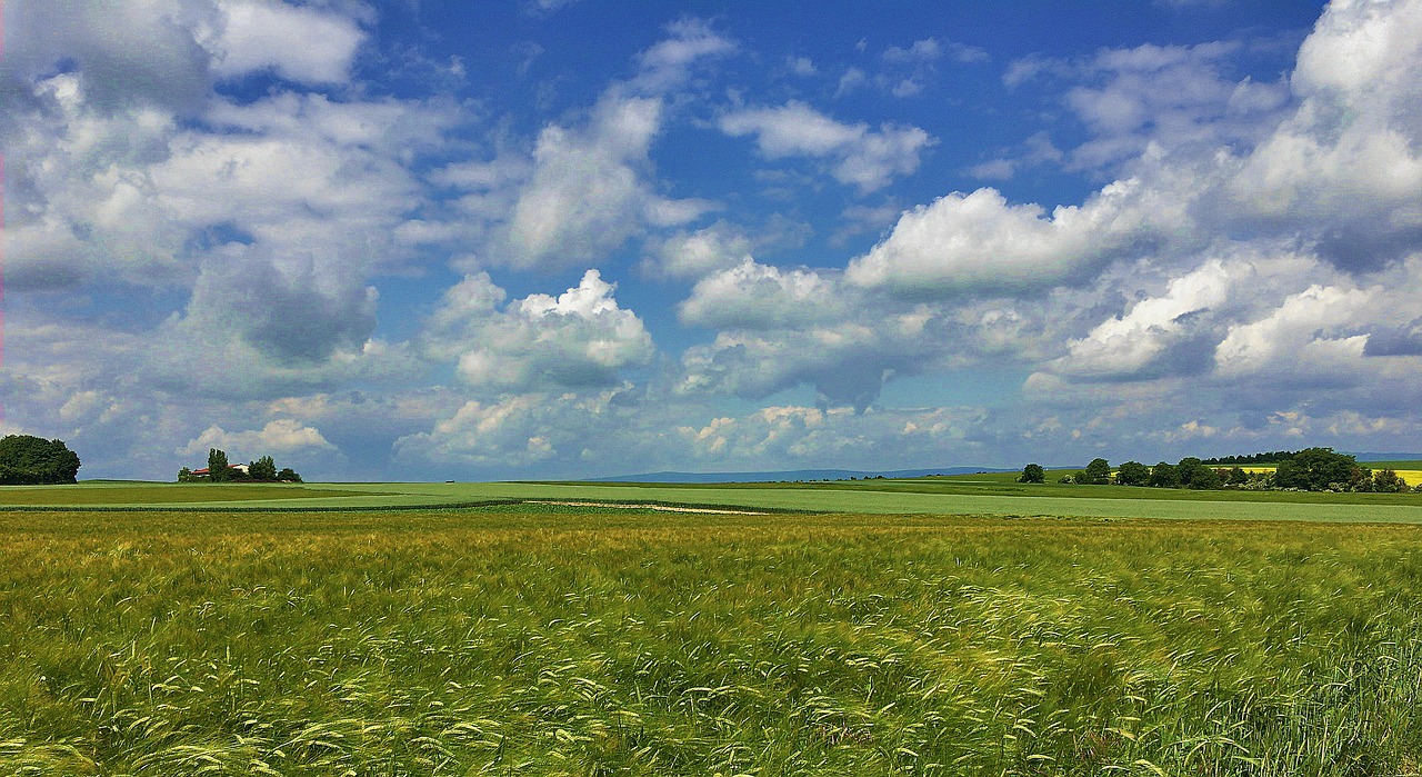 landscape spring clouds free photo