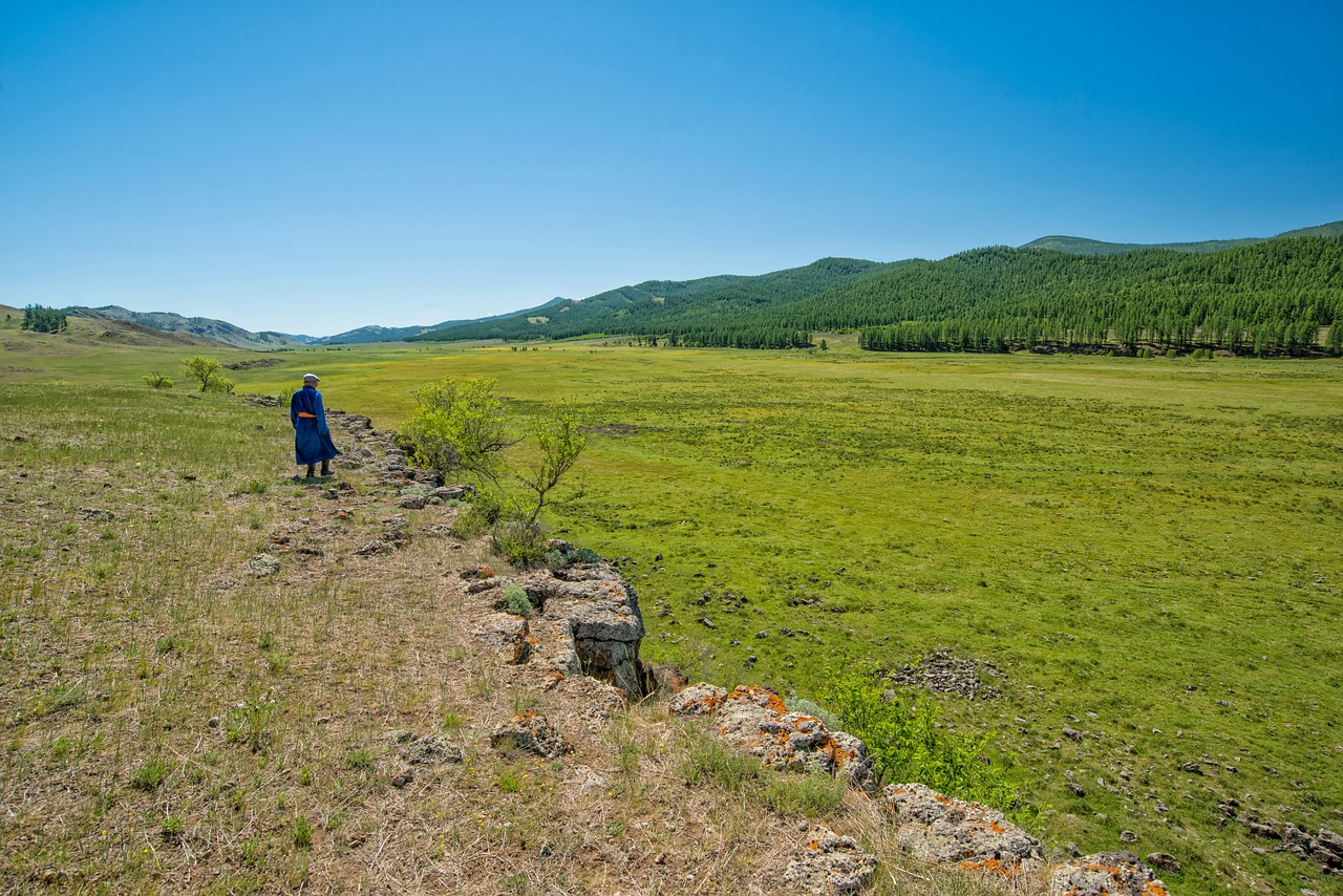 landscape bogart village mongolia free photo