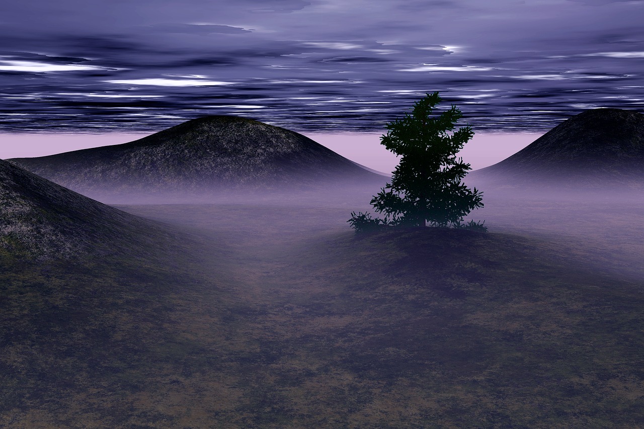 landscape fog ground fog free photo