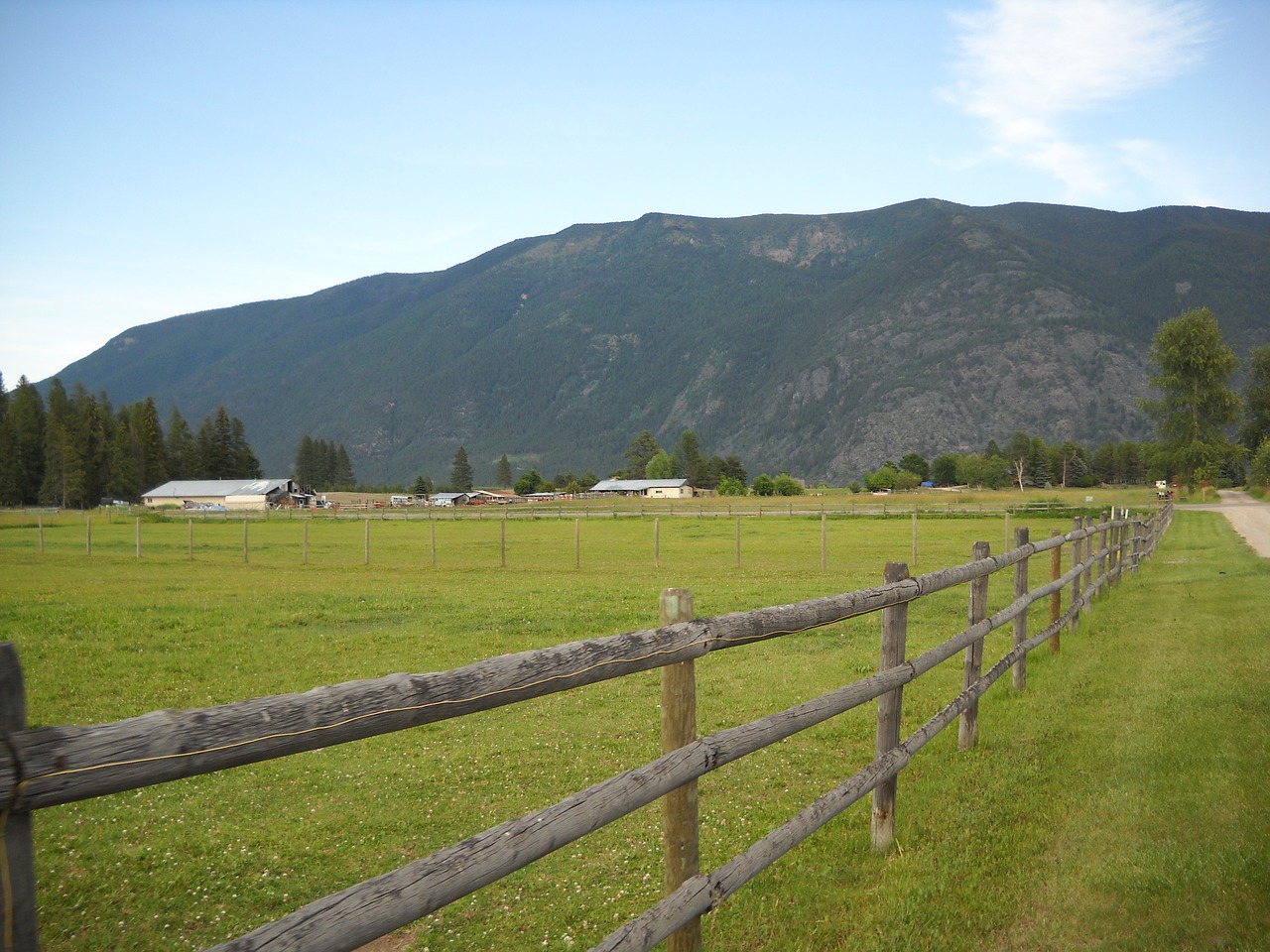 landscape field fence free photo