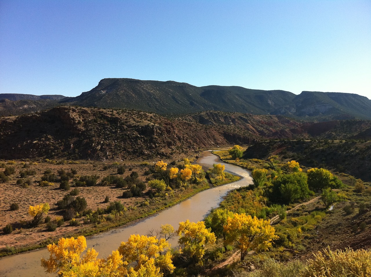 landscape river mountains free photo