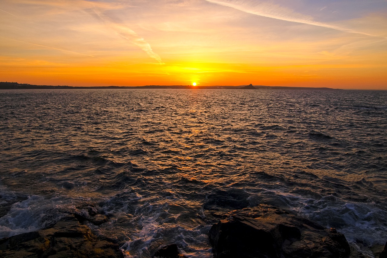 landscape sunrise sea free photo