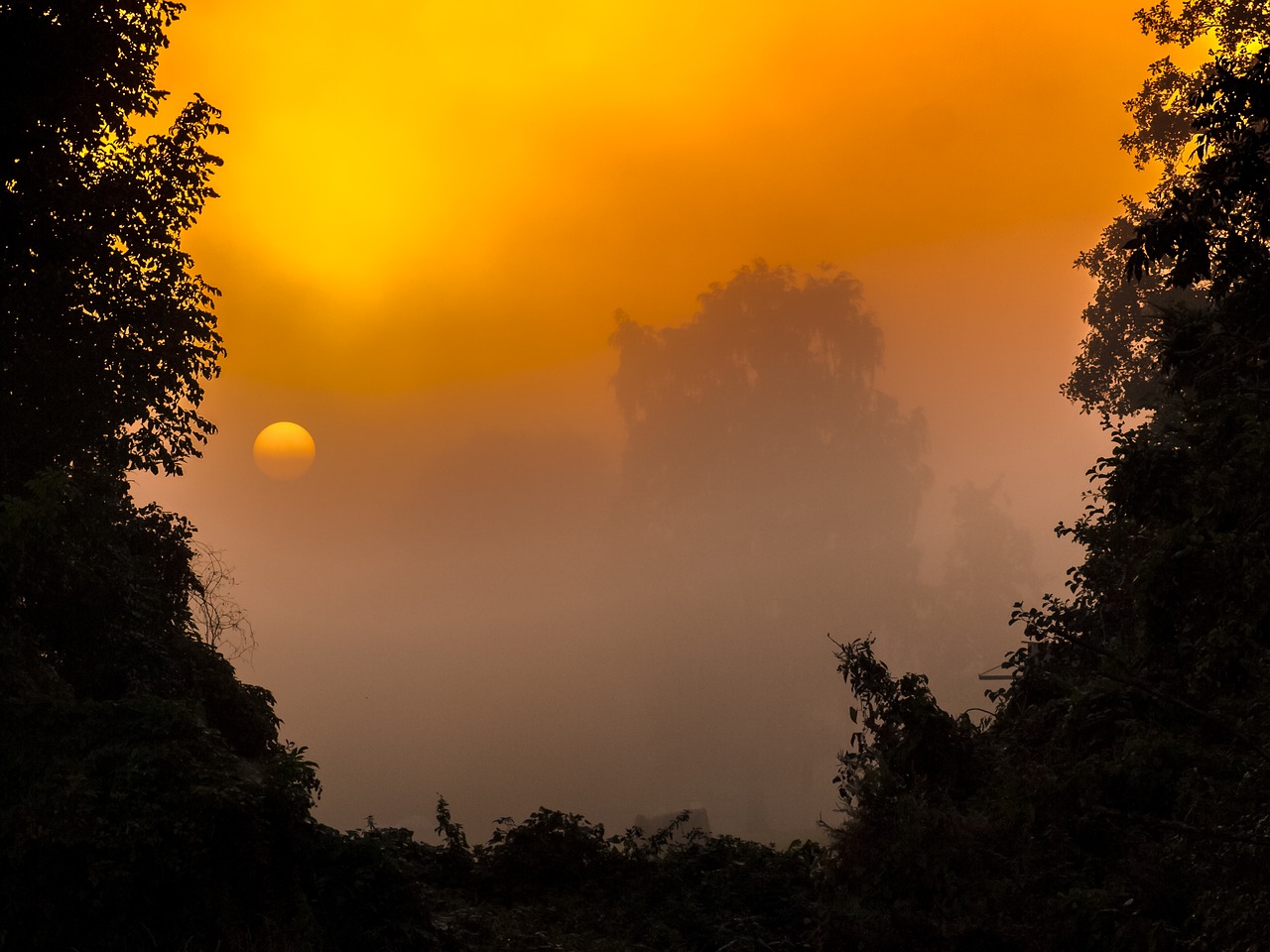 landscape twilight sun free photo