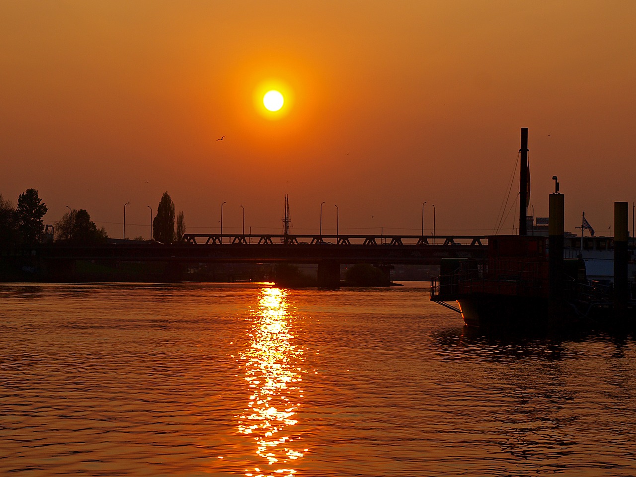 landscape water twilight free photo