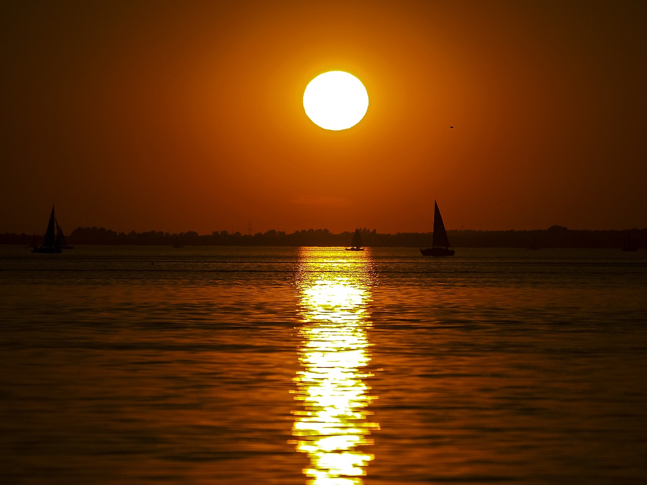 landscape water twilight free photo