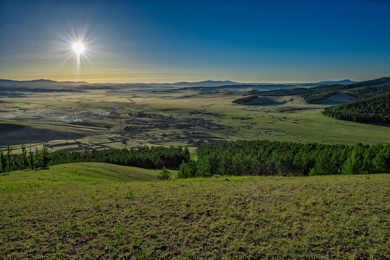 landscape morning bogart village free photo