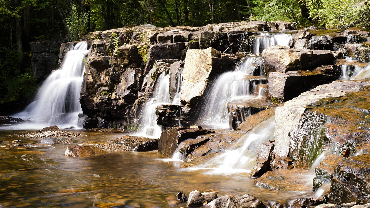 landscape waterfalls water courses free photo