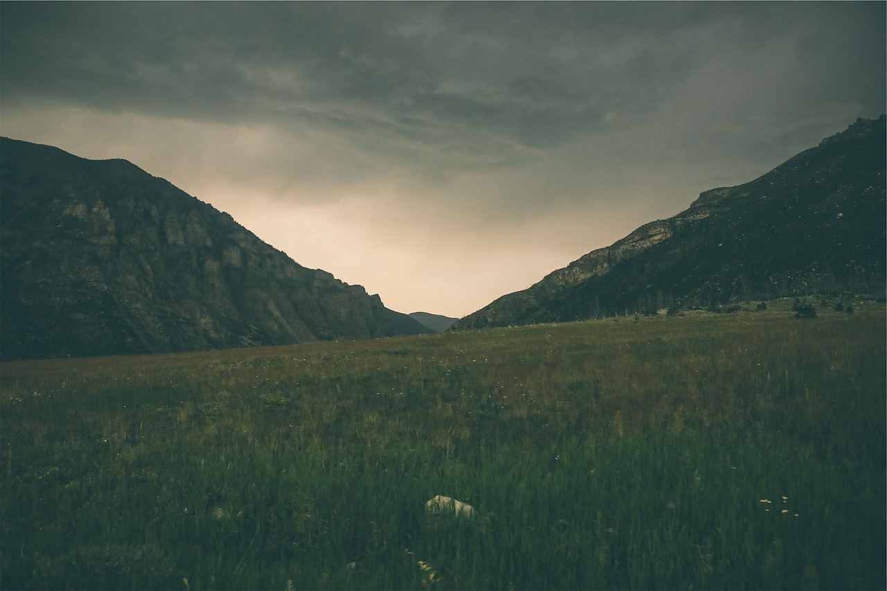 landscape mountains grass free photo