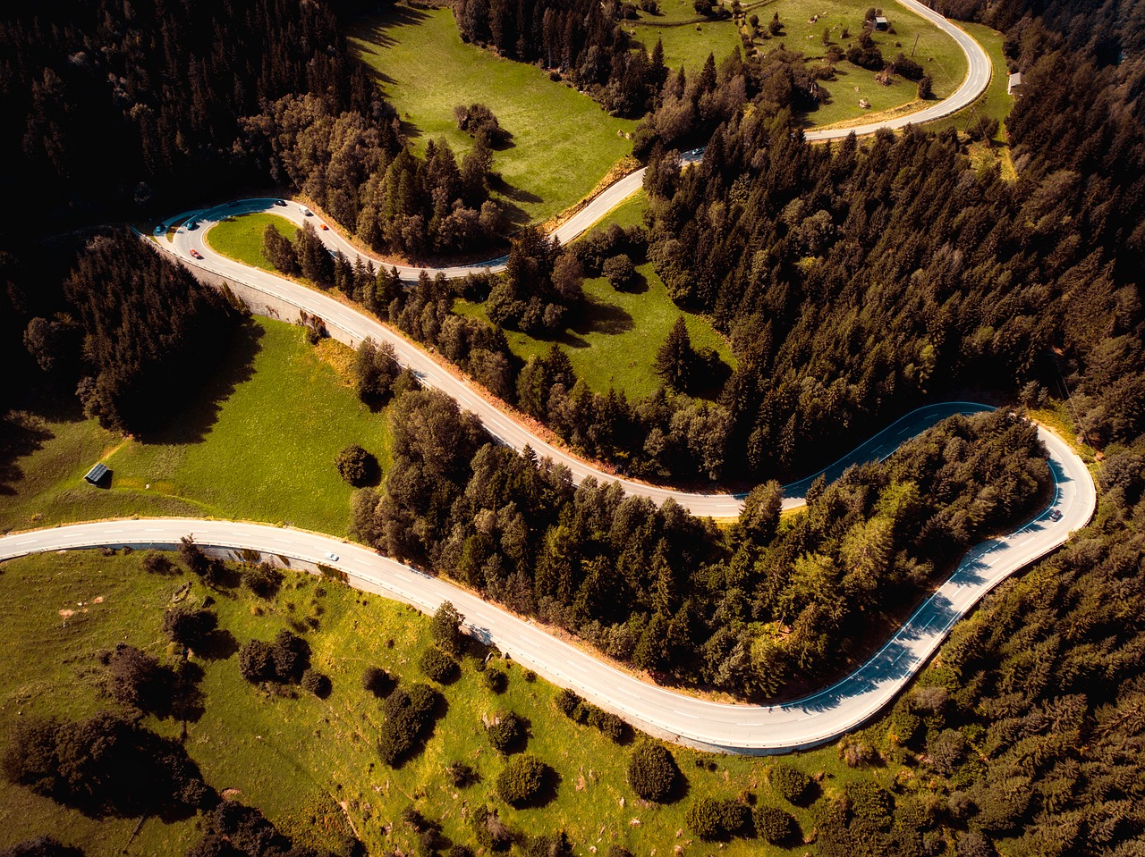 landscape road winding free photo