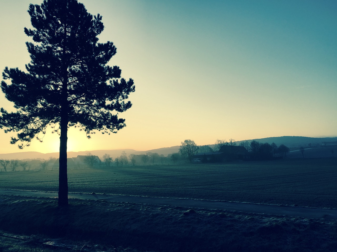 landscape sunrise morning free photo