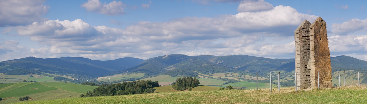 landscape mountains clouds free photo