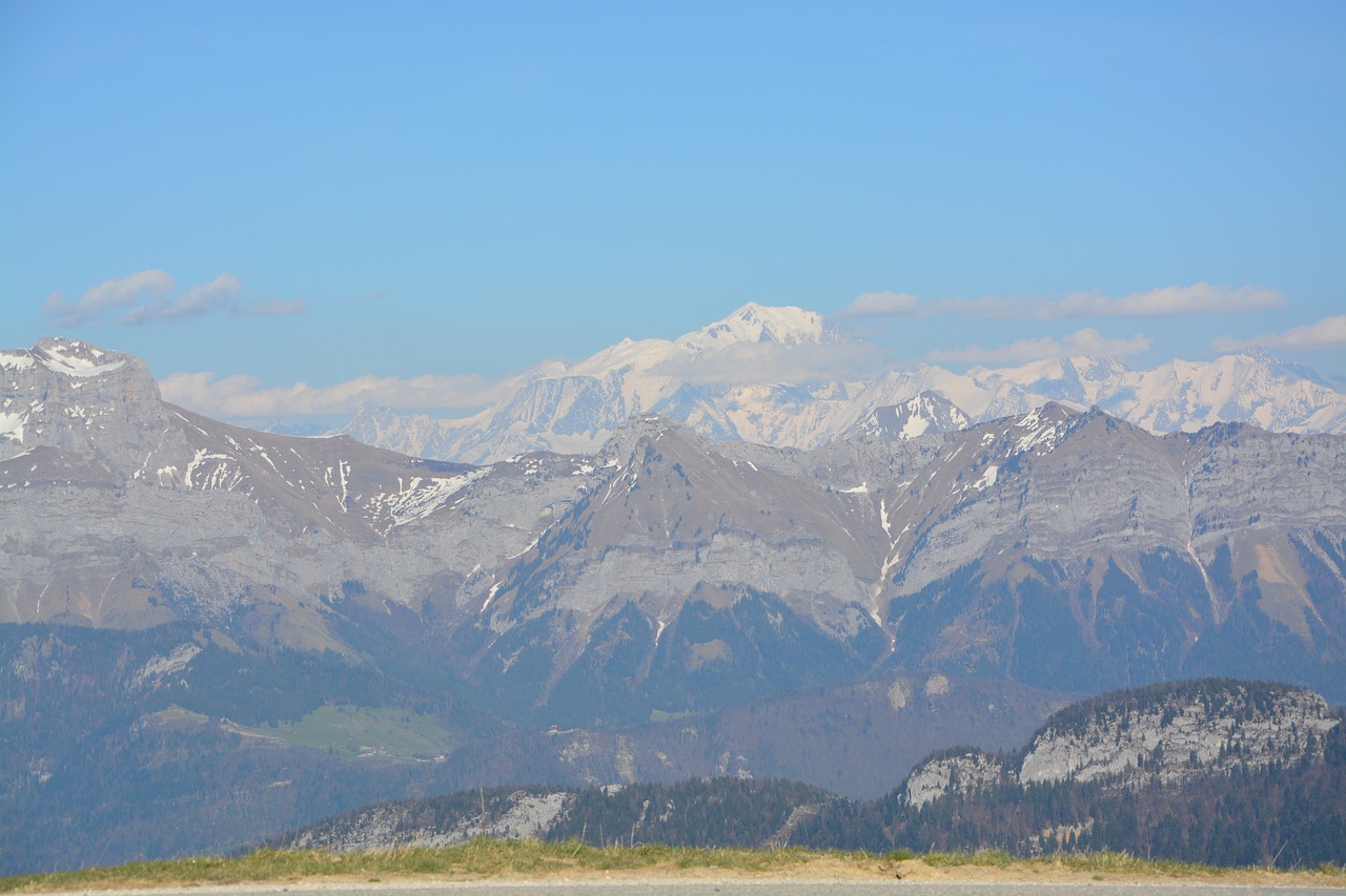 landscape mountains chain of mont blanc free photo