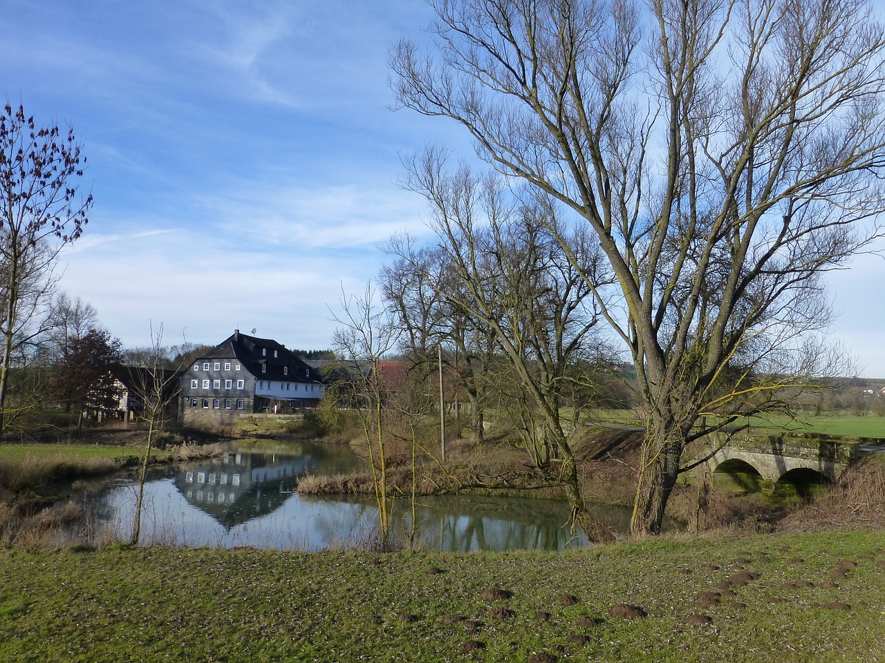 landscape spiegeling agriculture free photo