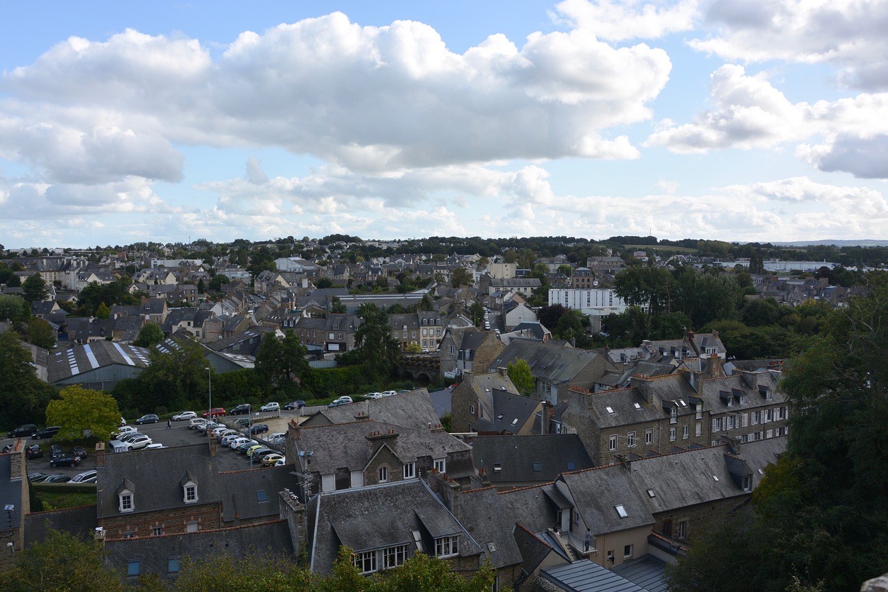 landscape horizon view skyline homes free photo