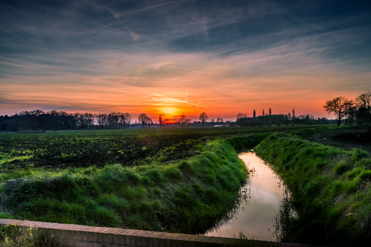 landscape sunset sun free photo