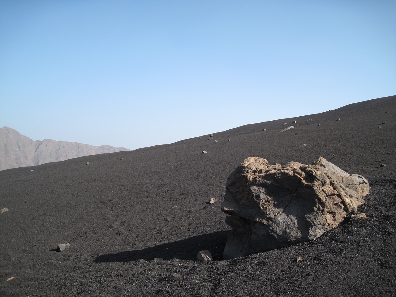 landscape volcano lava sand free photo