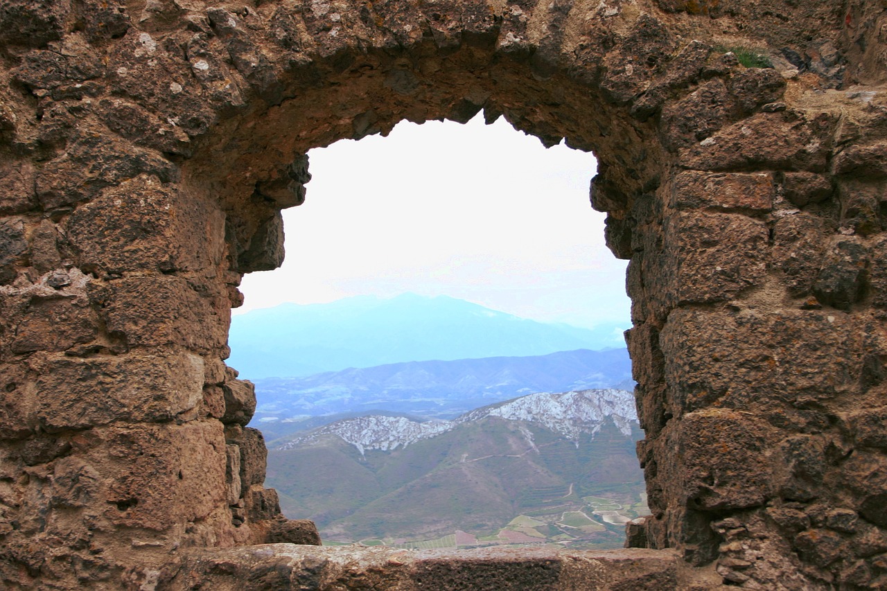 landscape window stones free photo