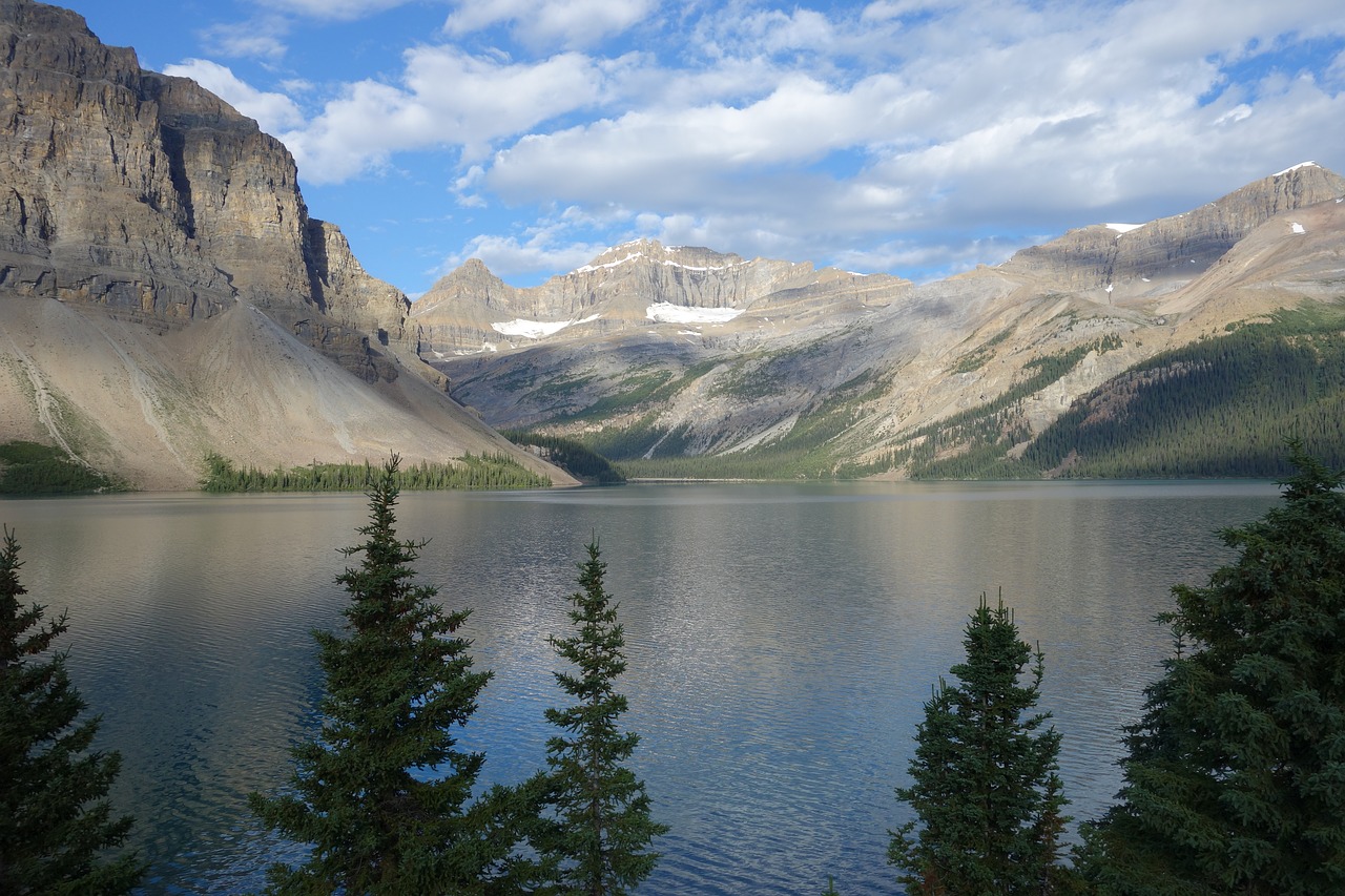 landscape lake mirroring free photo