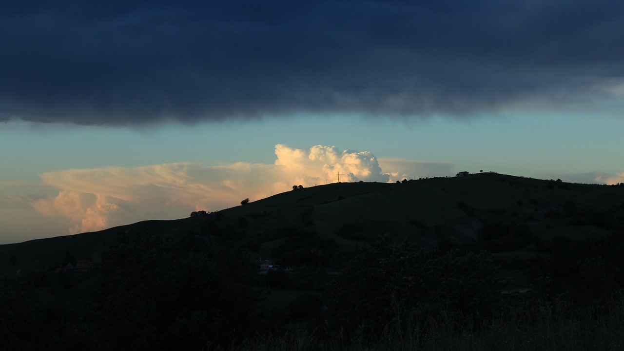 landscape clouds hill free photo