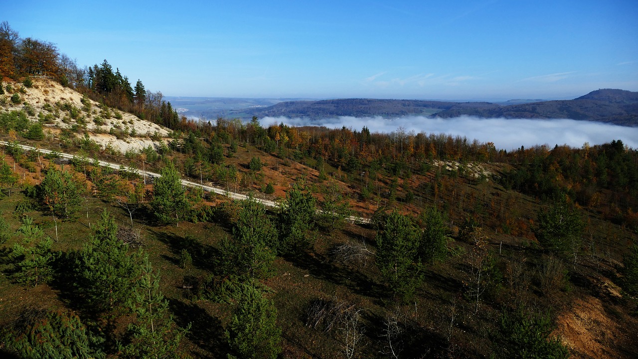 landscape autumn quarry free photo