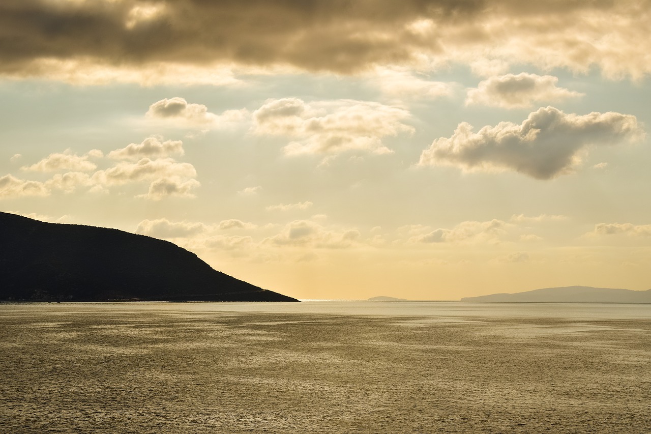 landscape mountains shadows free photo