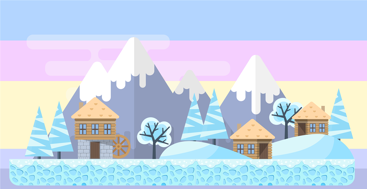 landscape winter scene free photo