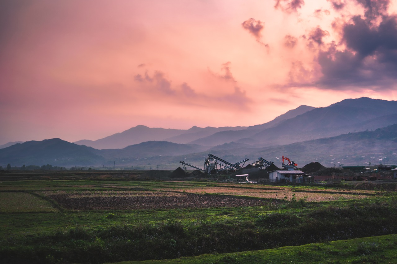 landscape  evening  machinery free photo