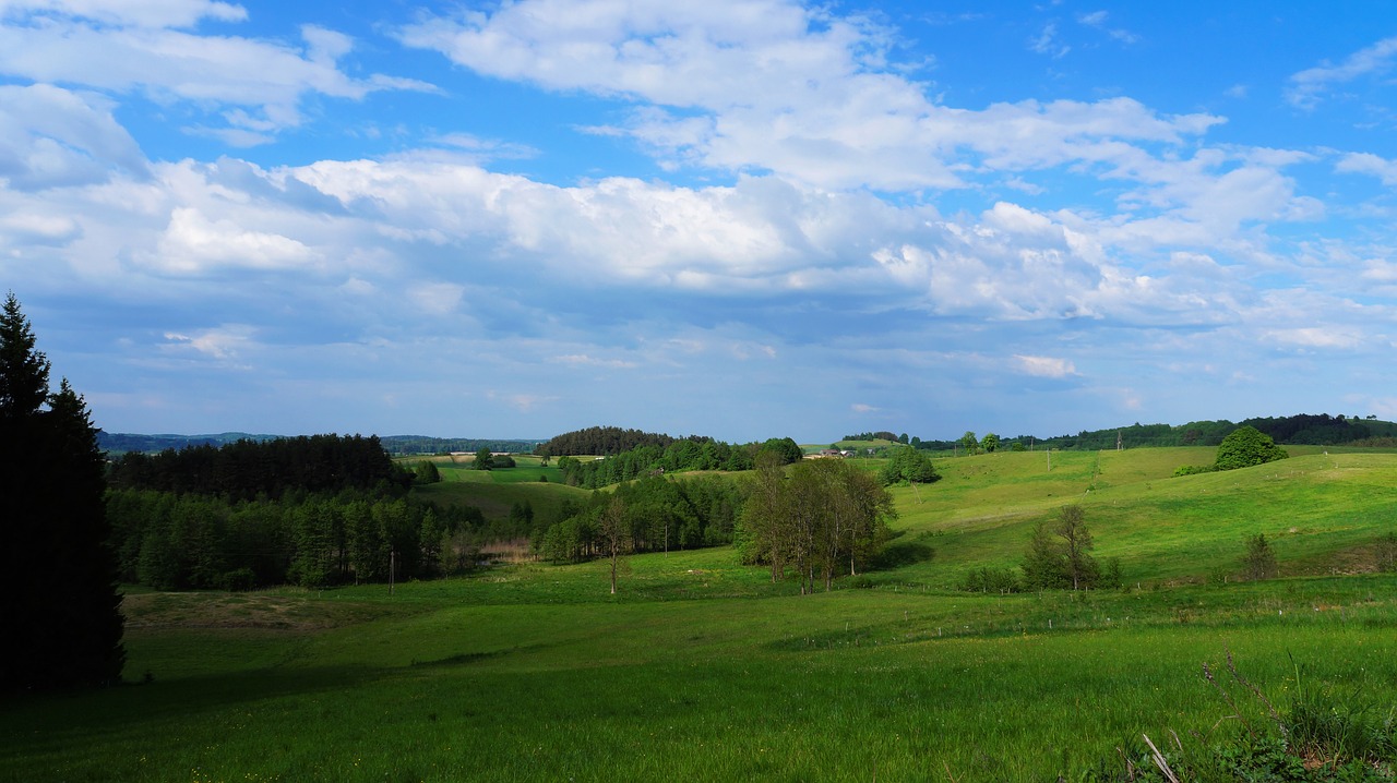 landscape  clouds  meadow free photo