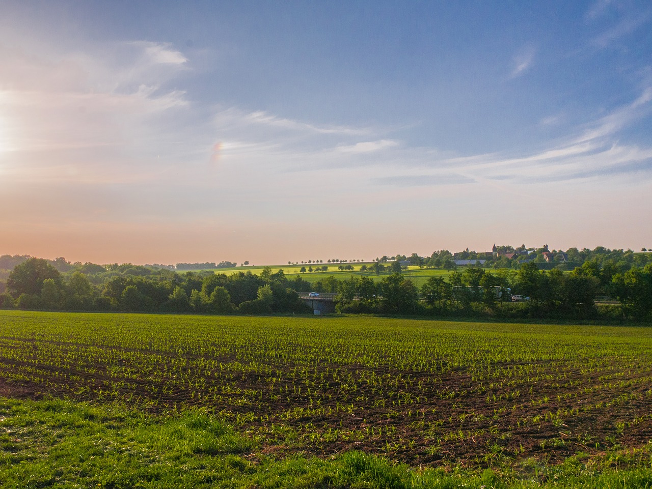 landscape  highway  abendstimmung free photo