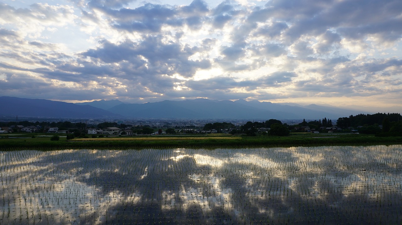 landscape  at dusk  sunset free photo