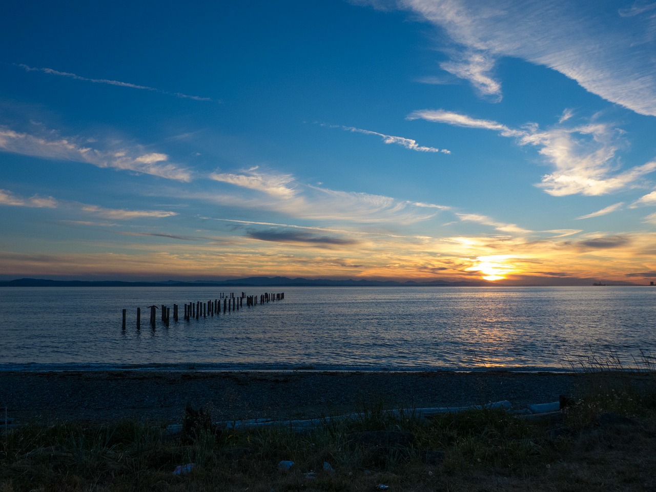 landscape golden sunset sundown free photo