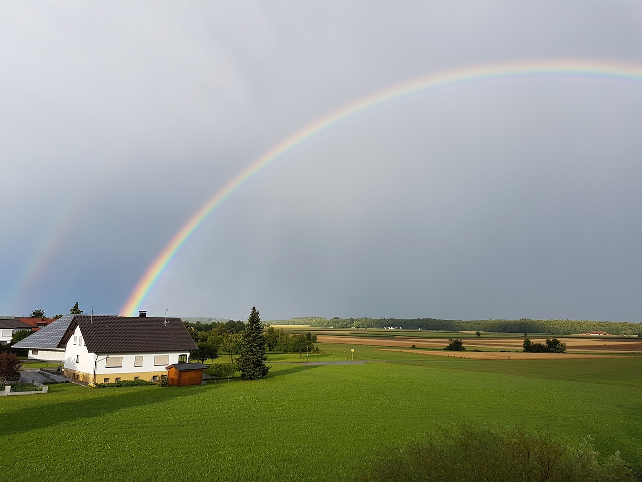 landscape  rainbow  agriculture free photo