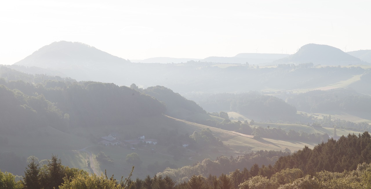 landscape  fog  nature free photo