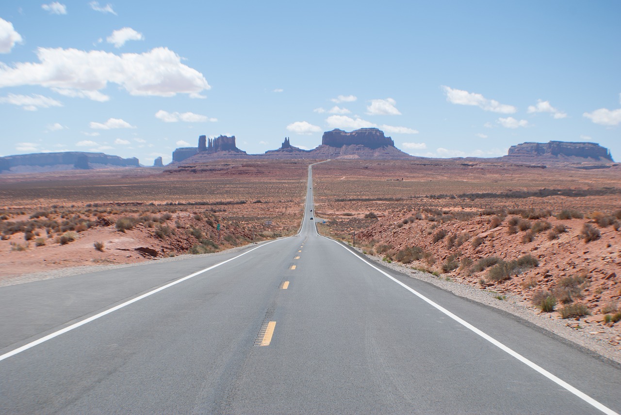 landscape  desert  highway free photo