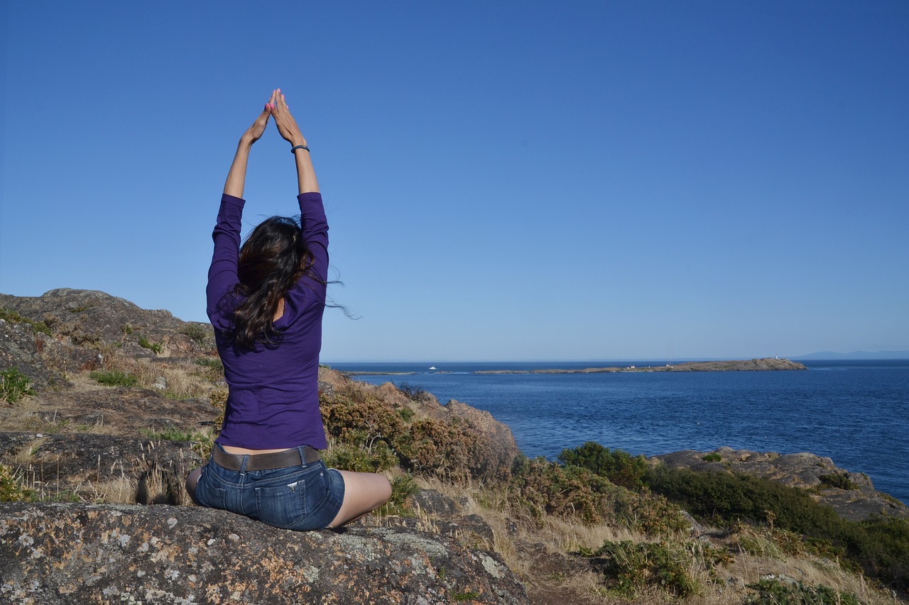 landscape  yoga  nature free photo