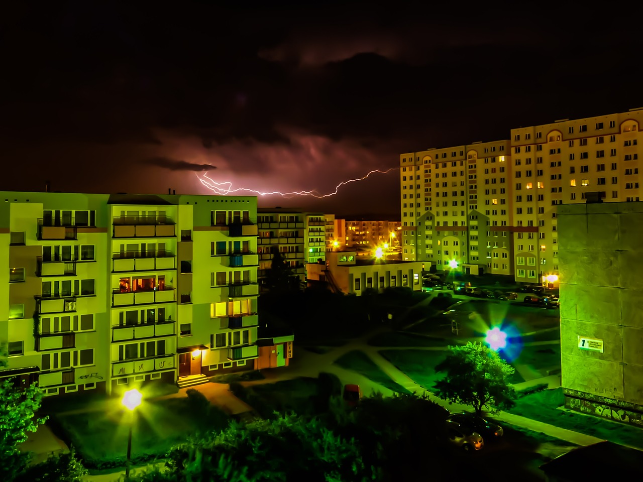 landscape  city  storm free photo