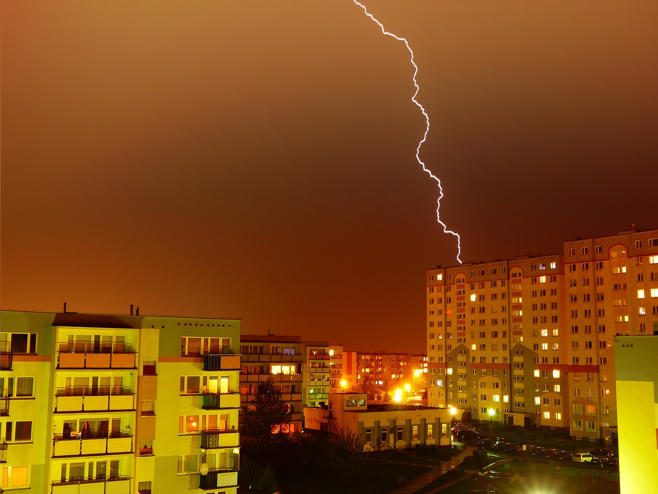 landscape  city  storm free photo