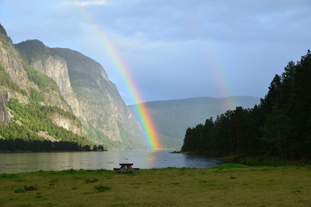 landscape  natural  rainbow free photo