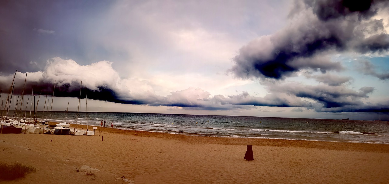 landscape  beach  storm free photo