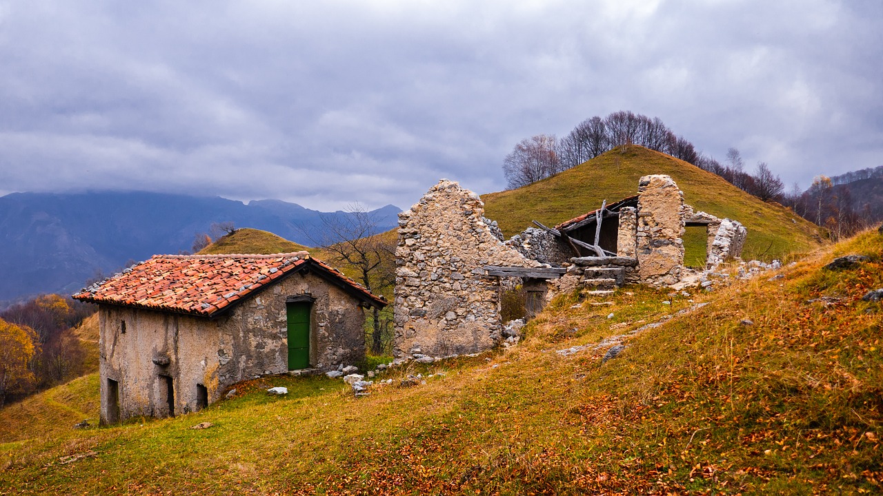 landscape  mountains  ruin free photo