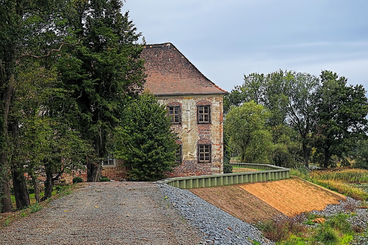 landscape  dike  house free photo