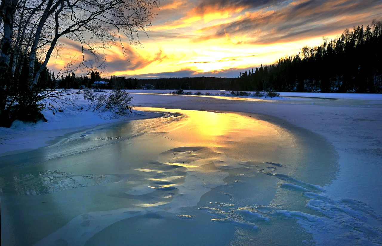landscape  sunset  winter free photo