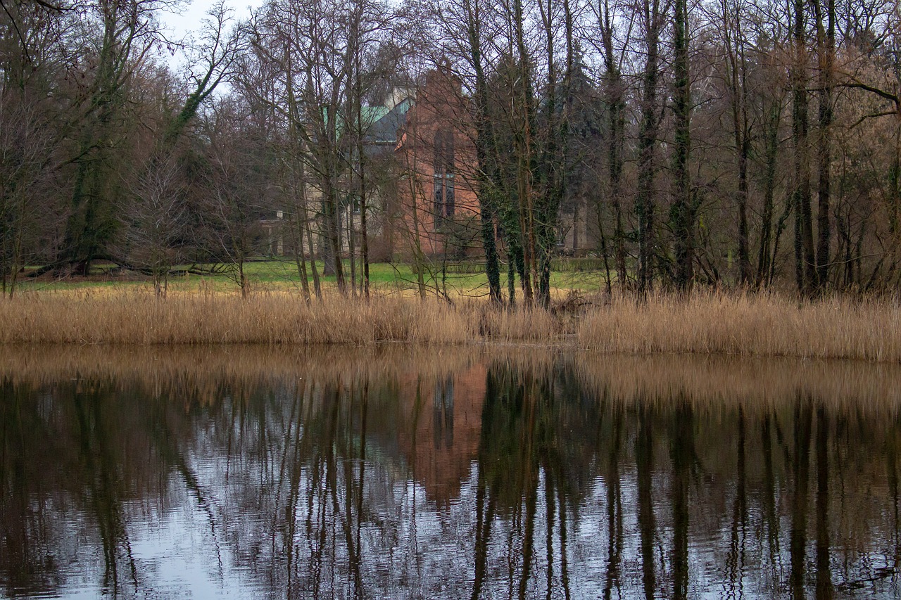 landscape  church  reflection free photo