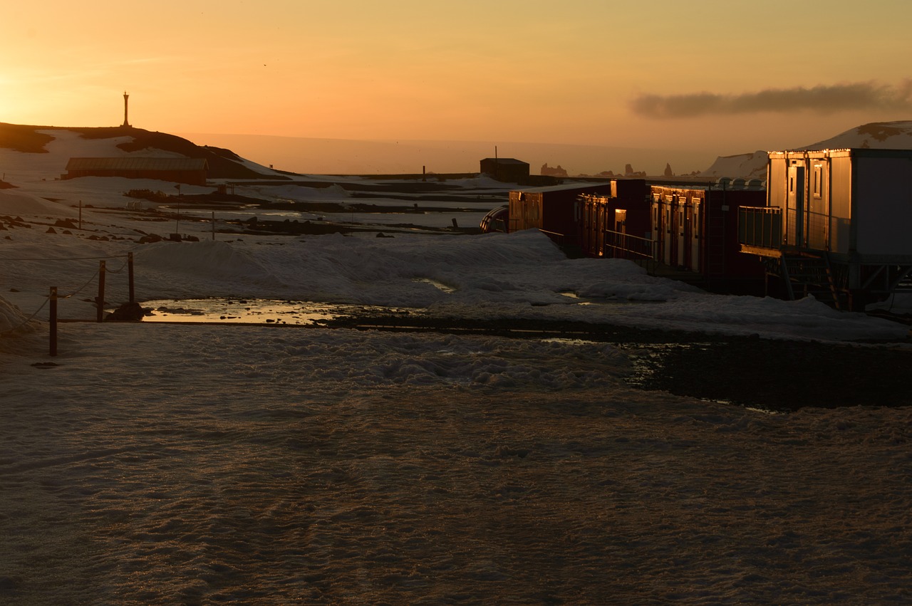 landscape  sunset  antarctica free photo