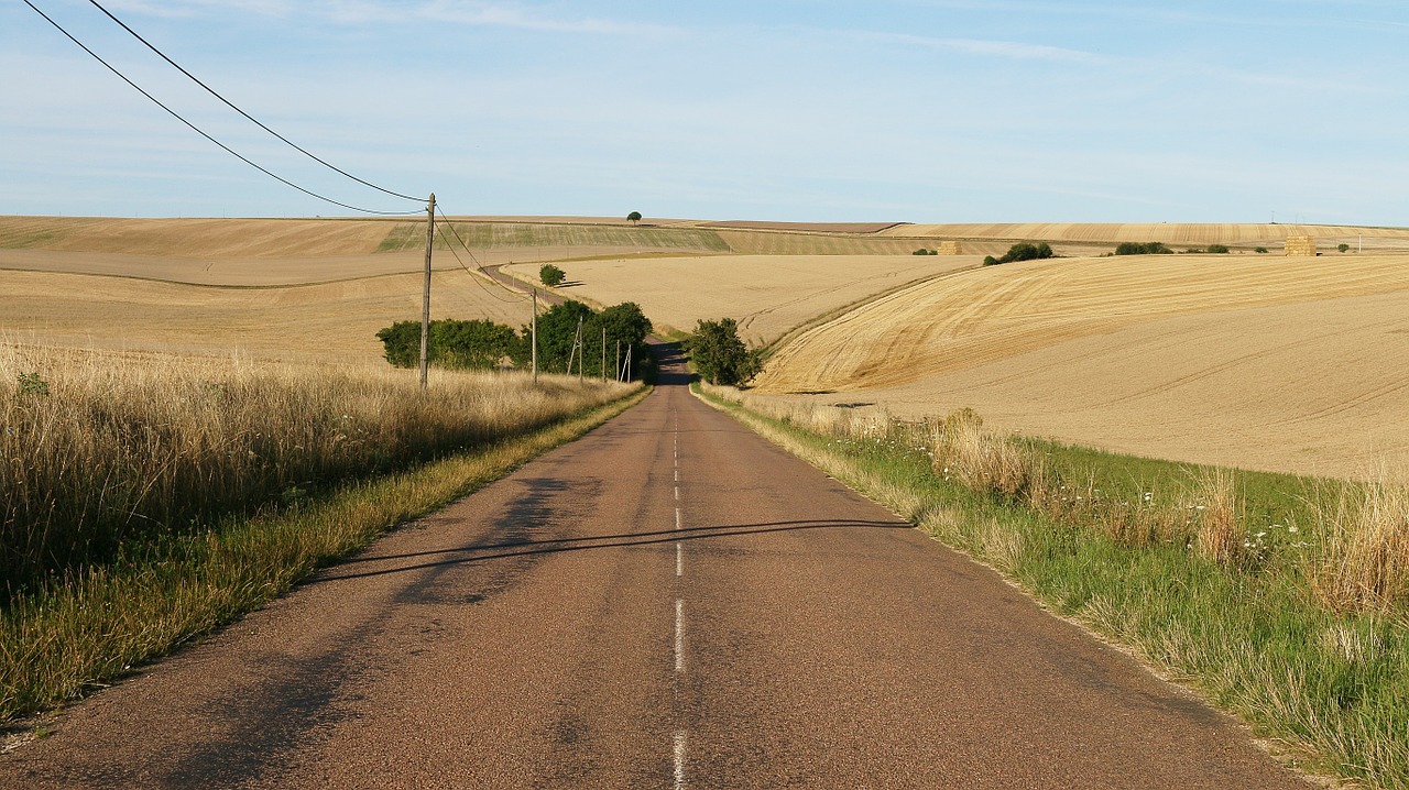 landscape france road free photo