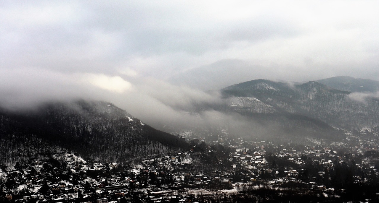 landscape  winter  clouds free photo