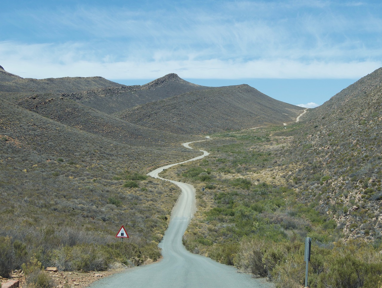 landscape  mountain pass  gravel road free photo