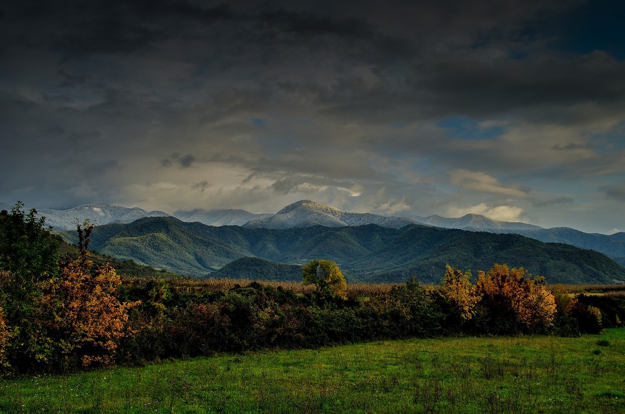 landscape mountains autumn free photo