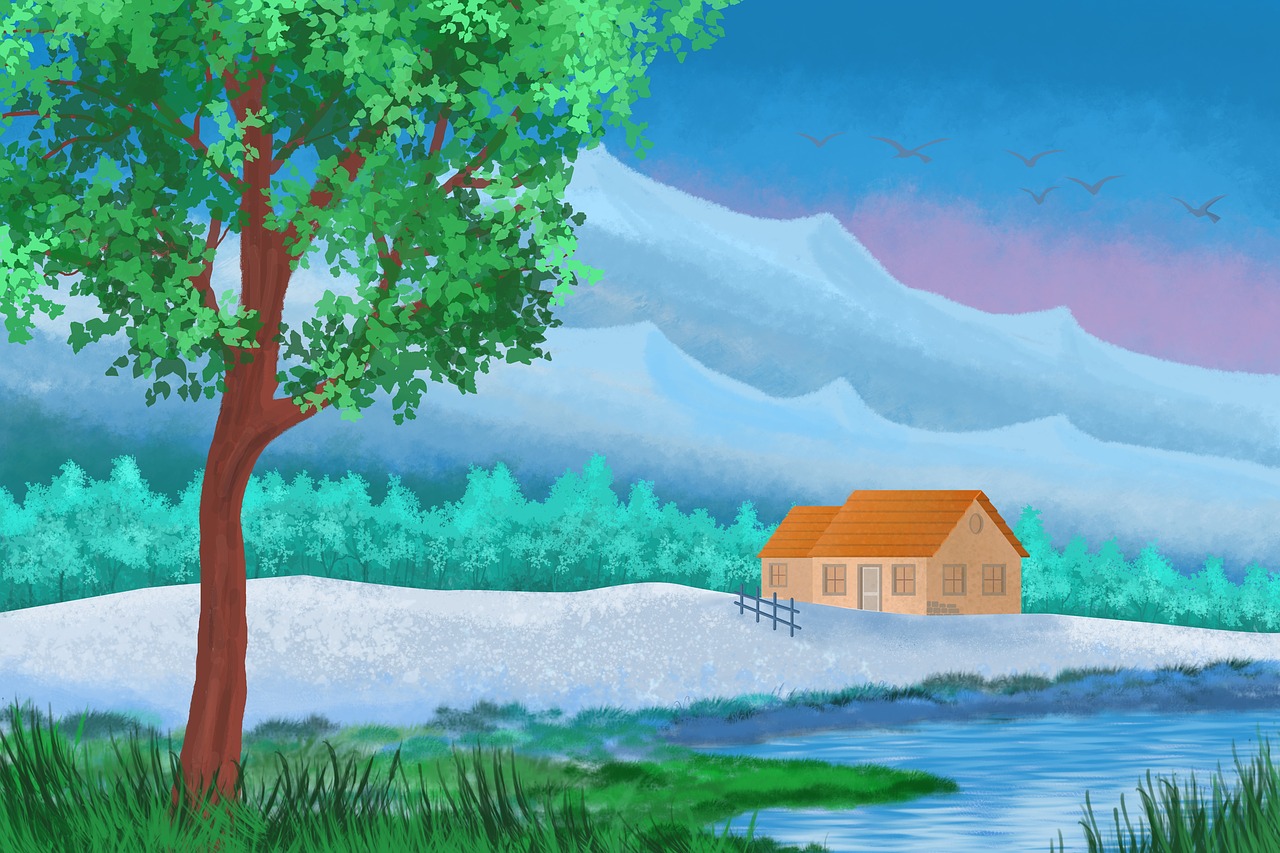 landscape  illustration  nature free photo